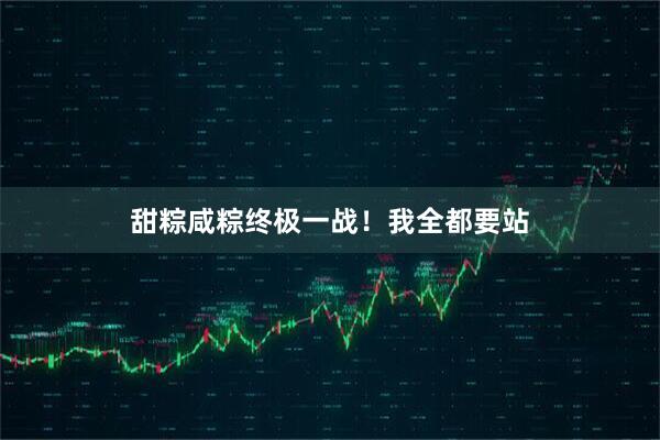 甜粽咸粽终极一战！我全都要站