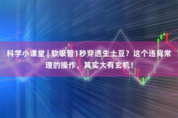 科学小课堂 | 软吸管1秒穿透生土豆？这个违背常理的操作，其实大有玄机！